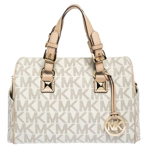 michael kors beige brown bag|Michael Kors gray bag.